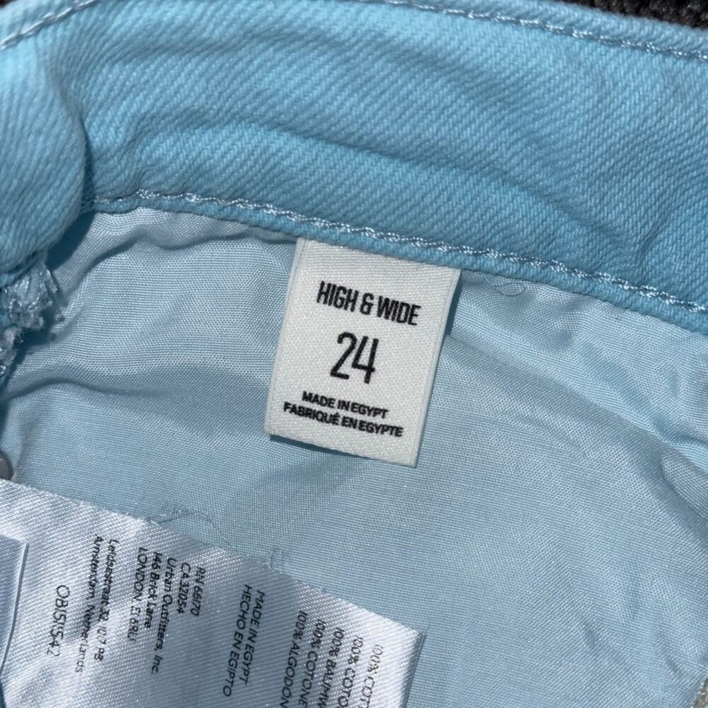BDG Urban Outfitters High & Wide Jeans Womens 24 Blue Cotton Pockets‎ Streetwear - Picture 5 of 9